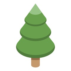 Forest tree icon. Isometric of forest tree vector icon for web design isolated on white background