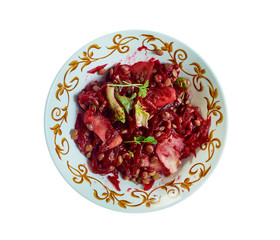 Beetroot  lentil tabbouleh
