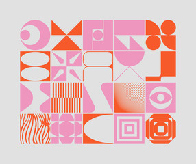 Swiss Design Abstract Geometric Pattern Graphics