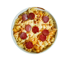 Sausage ragu  spinach pasta bake