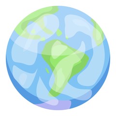 Earth planet icon. Isometric of earth planet vector icon for web design isolated on white background