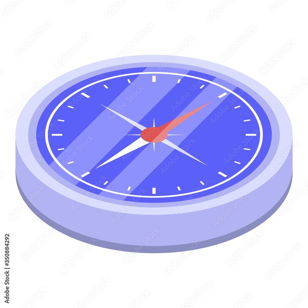 Aufkleber compass icon. isometric of compass vector icon for web design isolated on white background