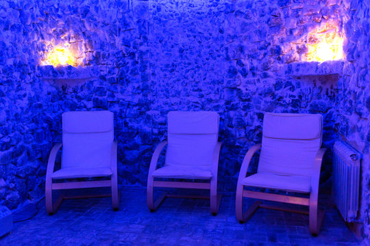 Medical health salt room. Useful procedures for health.