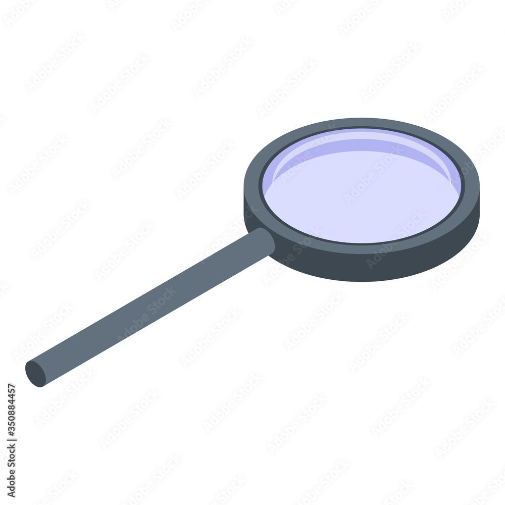 Poster magnifying glass icon. isometric of magnifying glass vector icon for web design isolated on white ba
