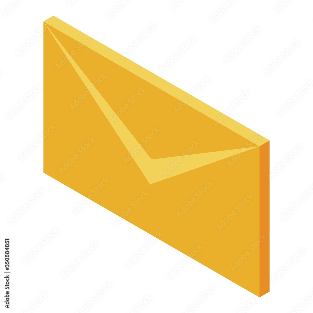 Poster email envelope icon. isometric of email envelope vector icon for web design isolated on white backgr
