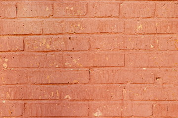 Old brick wall, old texture of red stone blocks closeup 1