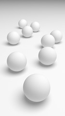 White abstract background. Lowpoly backdrop. Crumpled paper. 3D illustration