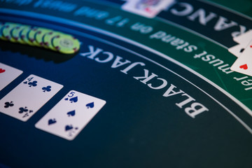 Casino Black Jack table