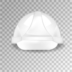 A construction helmet. White helmet. Isolated vector.