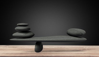 Concept of zen stones harmony and balance
