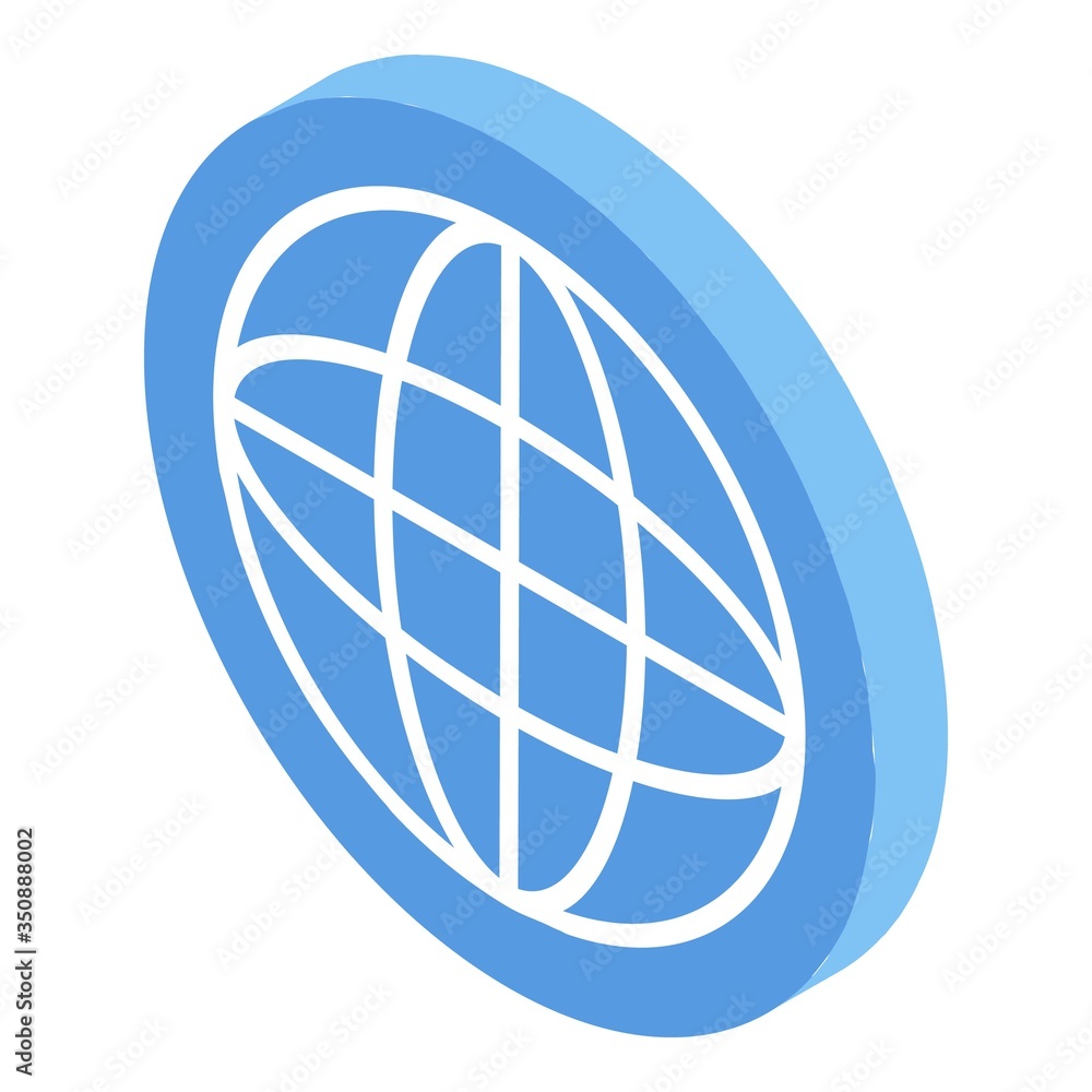 Aufkleber search globe icon. isometric of search globe vector icon for web design isolated on white background