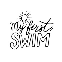 Doddle baby milestone cards lettering for print 