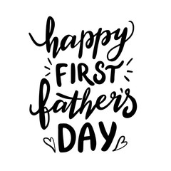 Beautiful first fathers day lettering, great desig