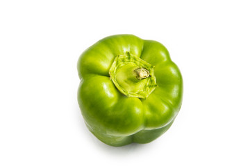 Obraz na płótnie Canvas green pepper on a white background
