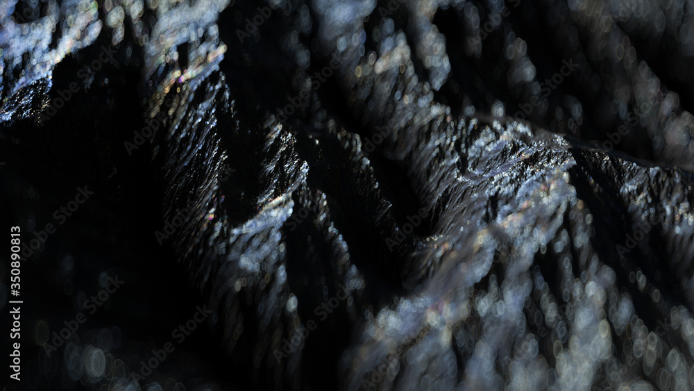 Poster abstract black rock texture and background, rock texture,,3d rendering,conceptual image.