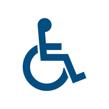 Handicap parking sign isolated in white color