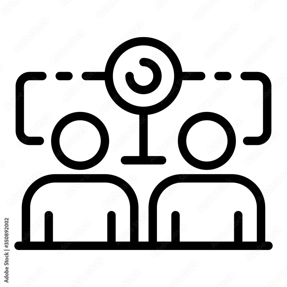 Poster personal communication icon. outline personal communication vector icon for web design isolated on w