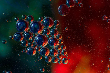 red bubbles in water