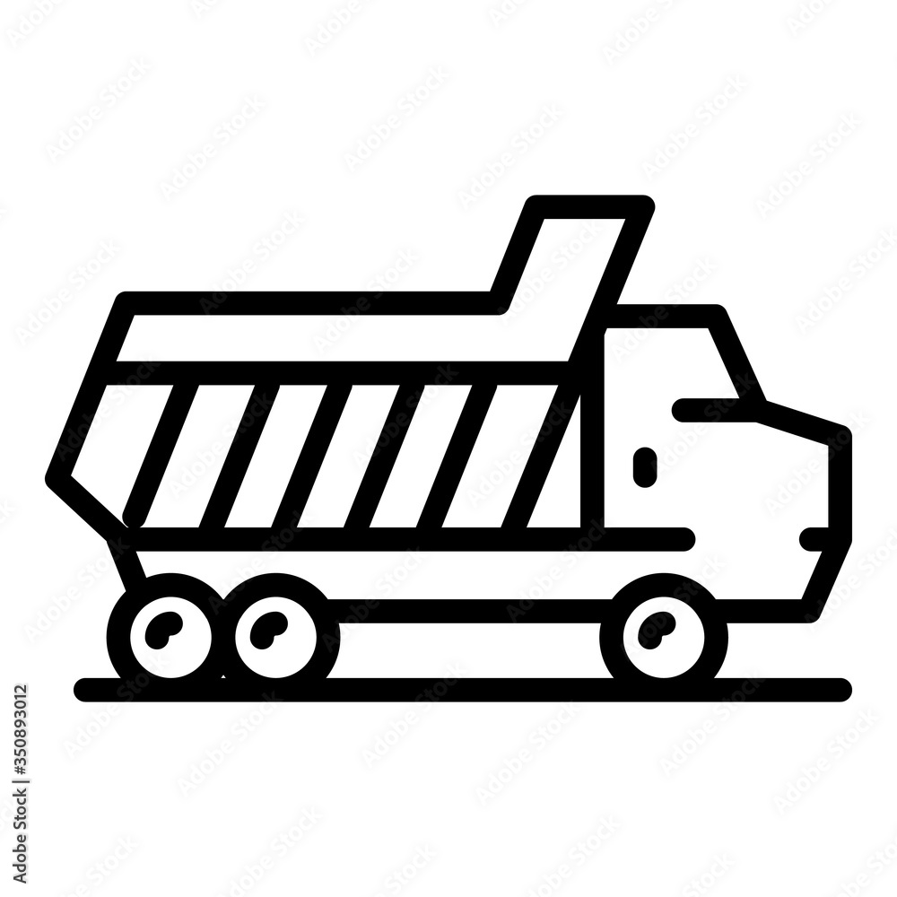 Poster tipper icon. outline tipper vector icon for web design isolated on white background