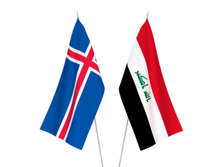 Iraq and Iceland flags