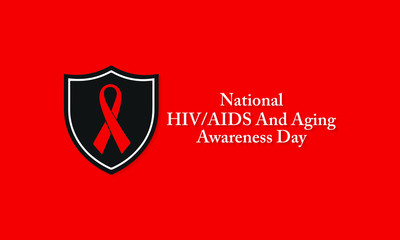 Vector illustration on the theme of National HIV AIDS and aging awareness day observed each year on September 18.