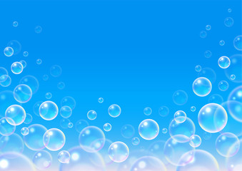 Abstract bubbles and sky (or underwater) background wallpaper.