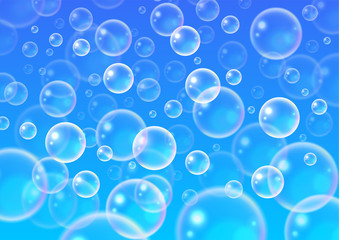 Abstract bubbles and sky (or underwater) background wallpaper.