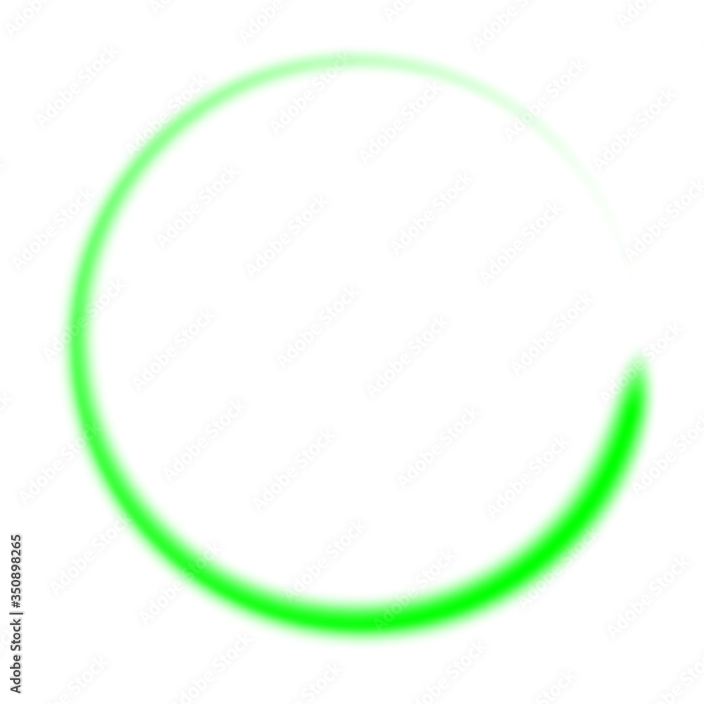 Poster Abstract green swirl circle on white background. Round green swirl frame or banner with place for your content. Eps 10 vector illustration gradient mesh. Abstract vector swirling circle background.