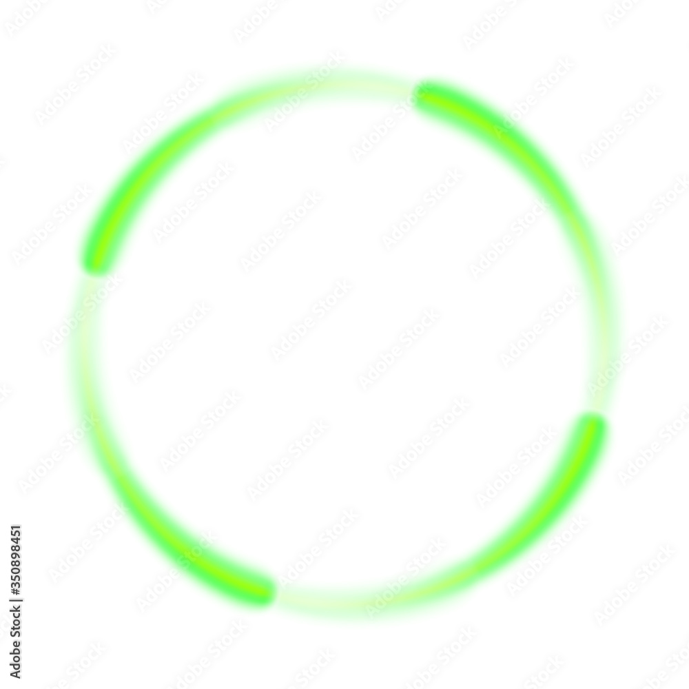 Poster Abstract green swirl circle on white background. Round green swirl frame or banner with place for your content. Eps 10 vector illustration gradient mesh. Abstract vector swirling circle background.