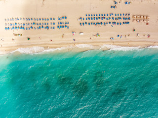 Top View Of A Sandy Beach