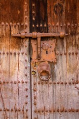 An old door of Sant Martí d'Ogassa, a church in the Pyrenees in Catalonia