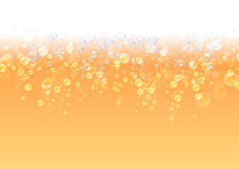 Background wallpaper of beer and tasty beer foam.