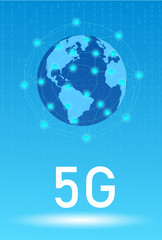 5G wireless internet wifi connection.