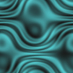 Seamless texture of blue waves, curved plastic shapes with circles.