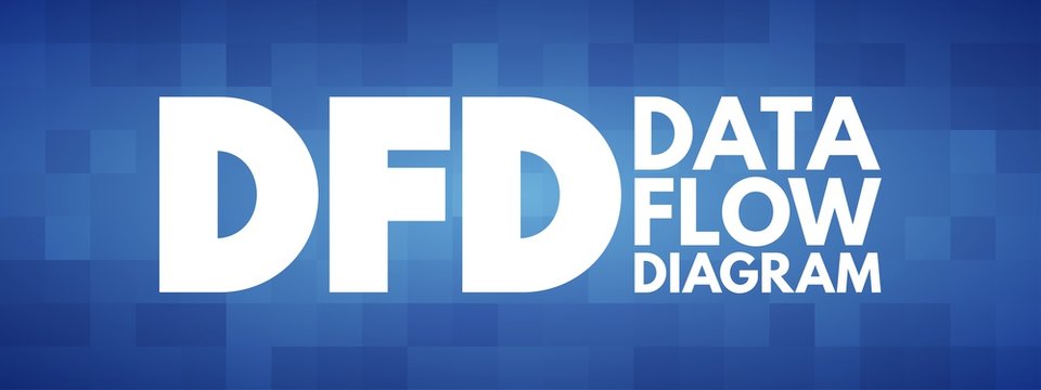 DFD - Data Flow Diagram acronym, technology concept background