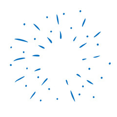 Doodle sketch salute on a white background with a place for an inscription.