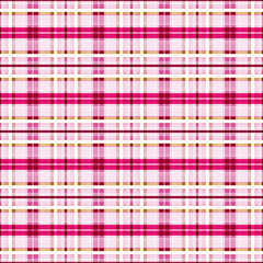 Bright checkered print, an elegant combination of stripes of white, dark and light shades of pink. Checkered seamless pattern. For the manufacture of modern, beautiful and quality products.