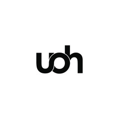 uoh letter original monogram logo design