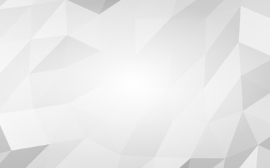 White abstract background. Lowpoly backdrop. Crumpled paper. 3D illustration