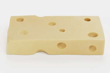 Realistic 3D render of Emmental Cheese