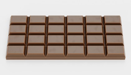 Realistic 3D Render of Chocolate Bar