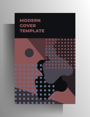 Cover for book, booklet, magazine, catalog, poster design template. Geometric pattern A4 format. Vector 10 EPS.
