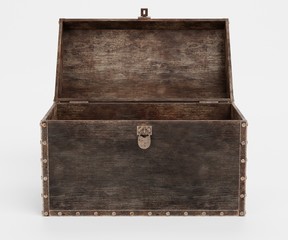 Realistic 3D Render of Old Chest