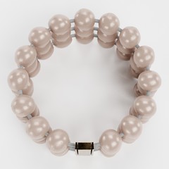 Realistic 3D Render of Pearl Jewelry
