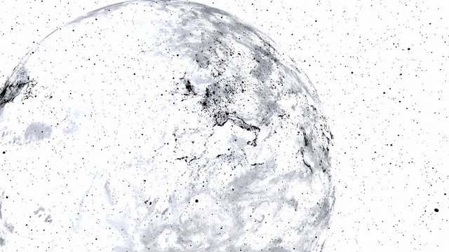 Techy black and white earth. Great textless background video with room for your text. Perfect for presentations. 