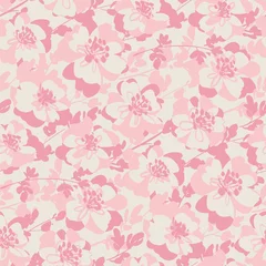 Wallpaper murals Pastel Tender pastel pink color floral seamless pattern