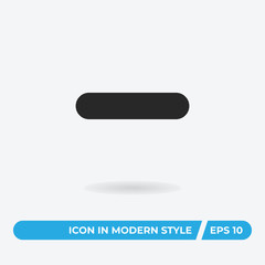 Minus vector icon, simple sign for web site and mobile app.