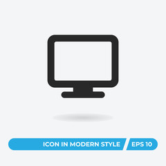 Monitor vector icon, simple sign for web site and mobile app.