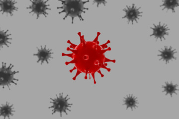 Virus background, 3d illustration. Coronavirus concept