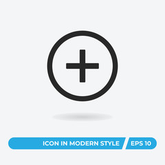 Plus vector icon, simple sign for web site and mobile app.